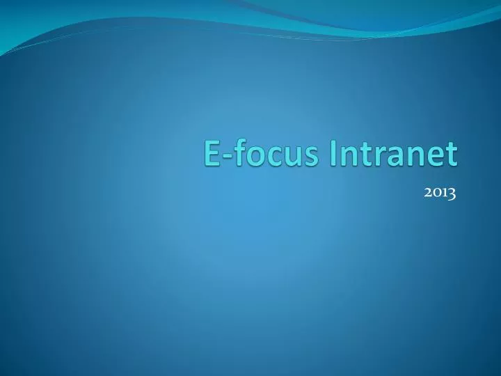 e focus intranet