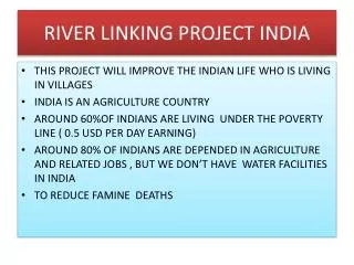 RIVER LINKING PROJECT INDIA