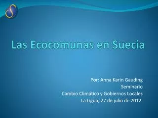 las ecocomunas en suecia