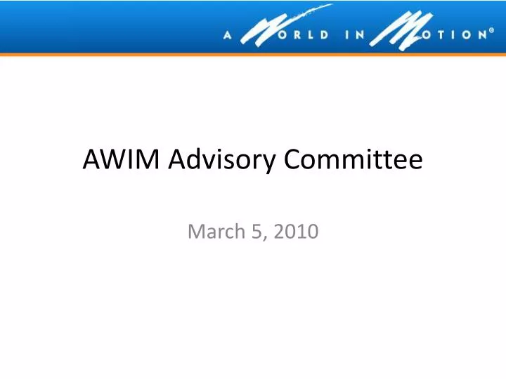awim advisory committee
