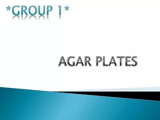 AGAR PLATES