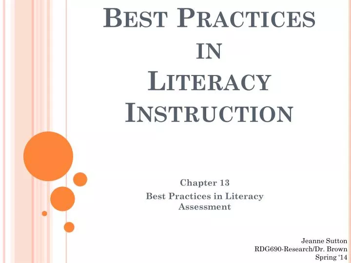 best practices in literacy instruction