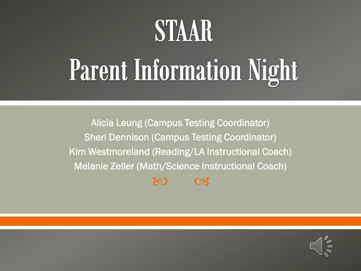 staar parent information night