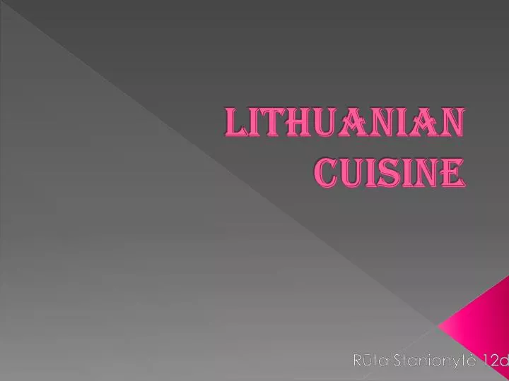 lithuanian cuisine