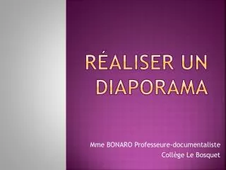 r aliser un diaporama
