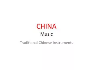 CHINA Music