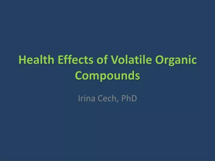 health effects of volatile organic compounds