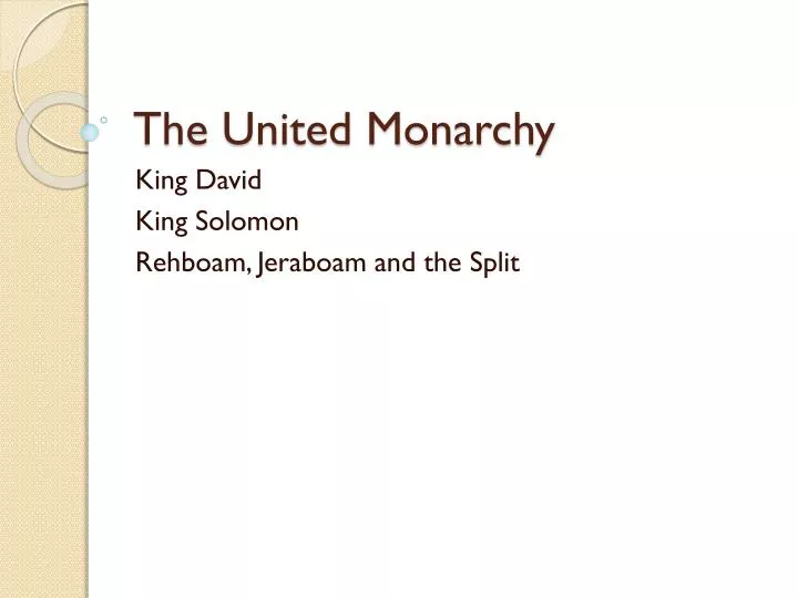 the united monarchy