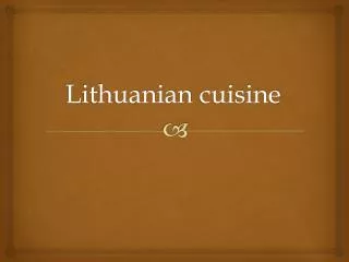 Lithuanian cuisine