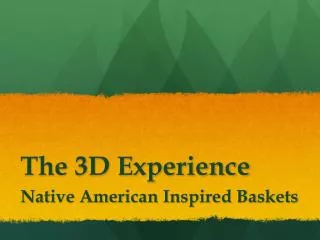 The 3D Experience