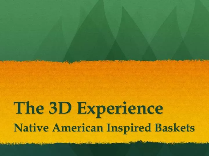 the 3d experience