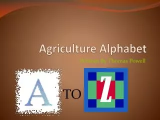 Agriculture Alphabet