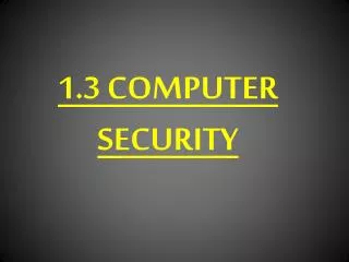 1 3 computer security
