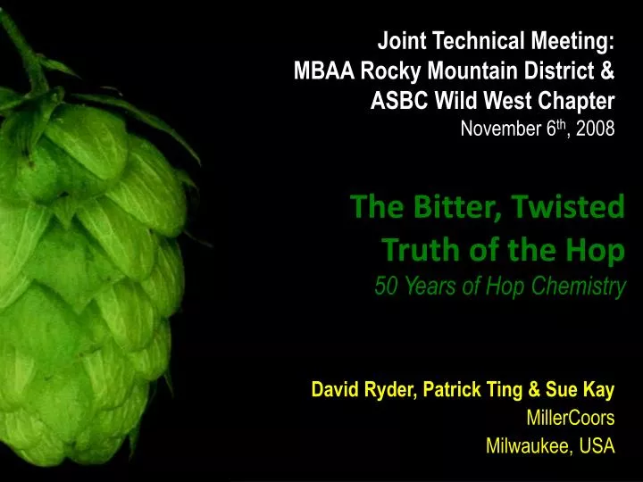 the bitter twisted truth of the hop 50 years of hop chemistry