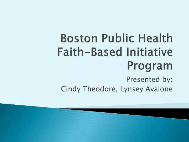 boston public health faith based initiative program