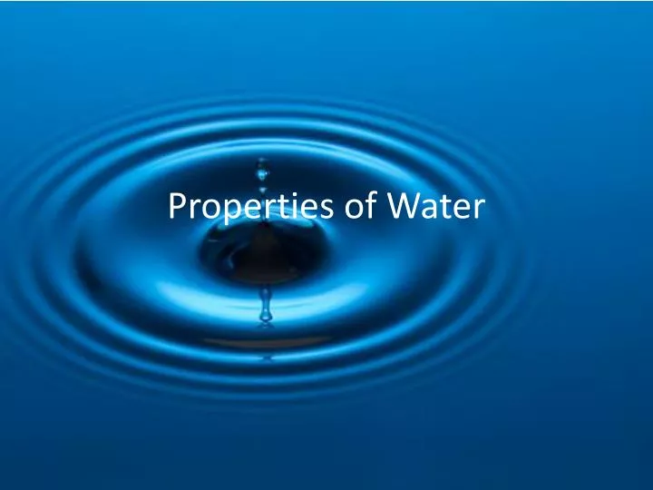 properties of water