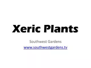 Xeric Plants