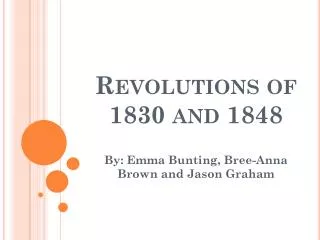 Revolutions of 1830 and 1848