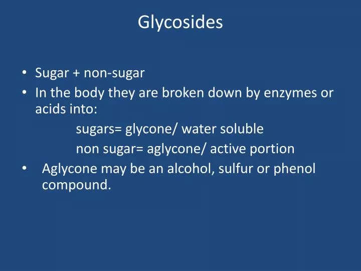 L-Glucose (L-(-)-Glucose), Glycosides