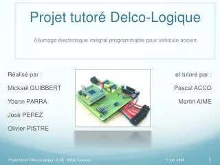 projet tutor delco logique