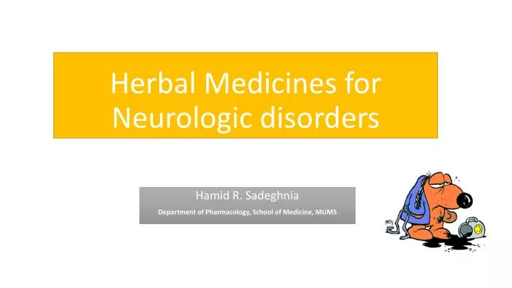 herbal medicines for neurologic disorders