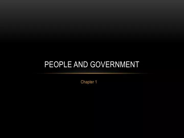 people and government