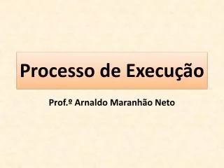 processo de execu o
