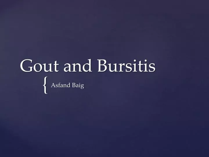 gout and bursitis