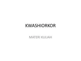 kwashiorkor