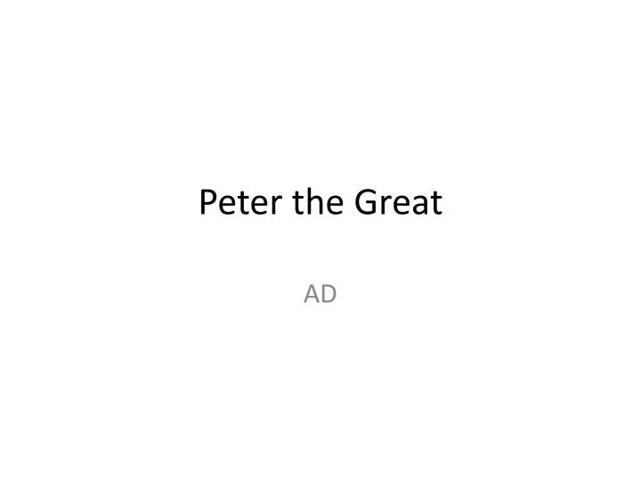 peter the great