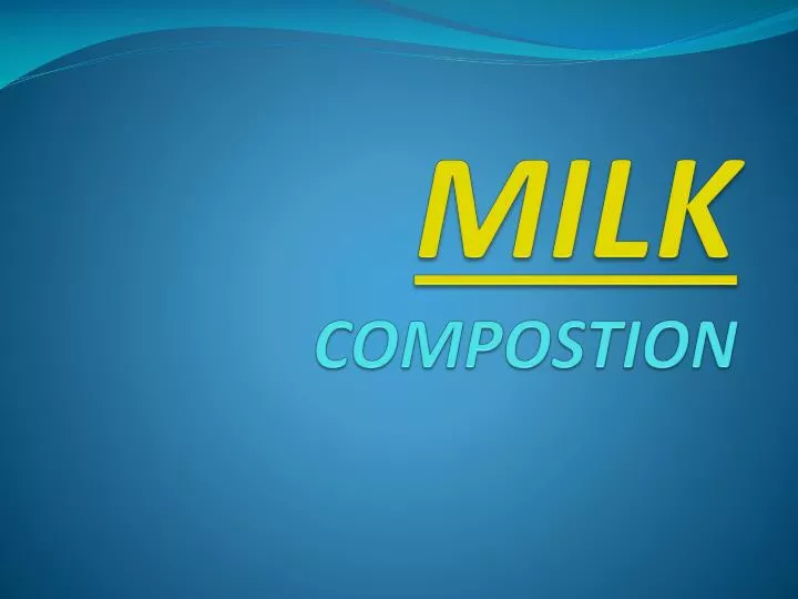 milk compostion