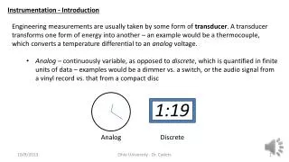 Instrumentation - Introduction