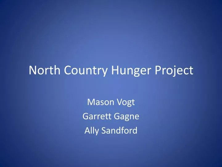 north country hunger project