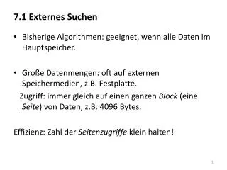 7.1 Externes Suchen