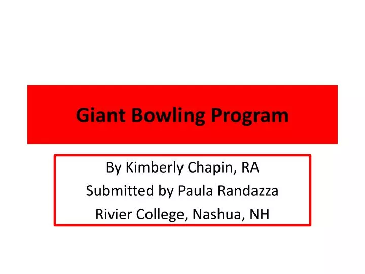 giant bowling program