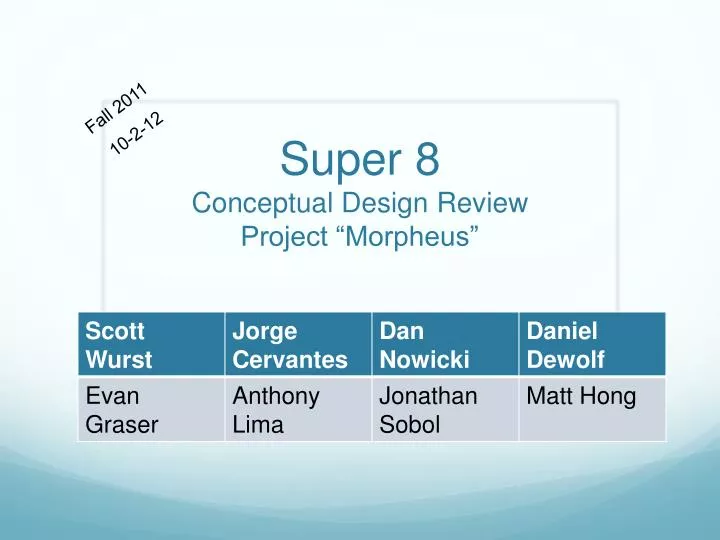 super 8 conceptual design review project morpheus