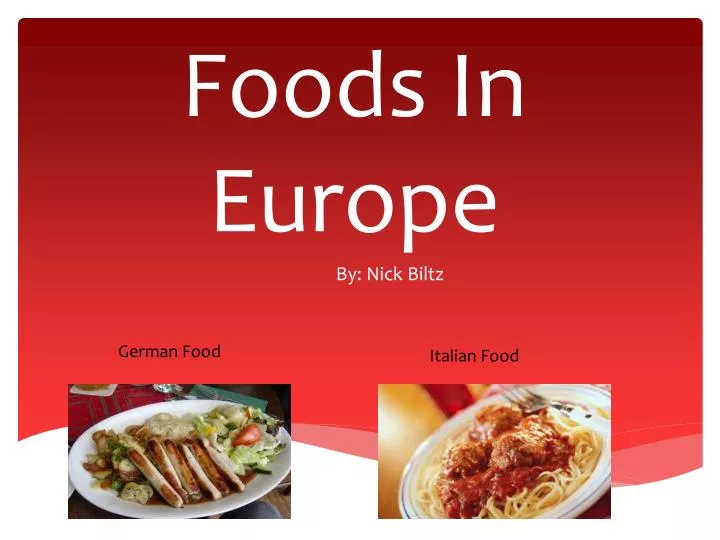 foods in europe