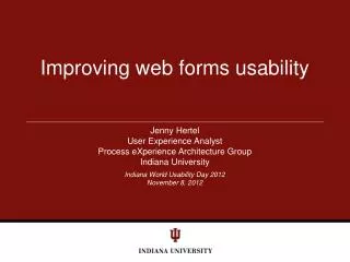 Improving web forms usability