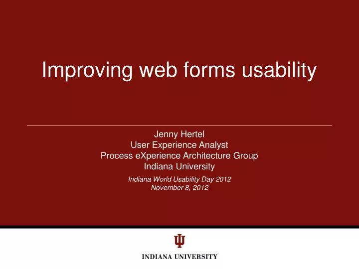 improving web forms usability