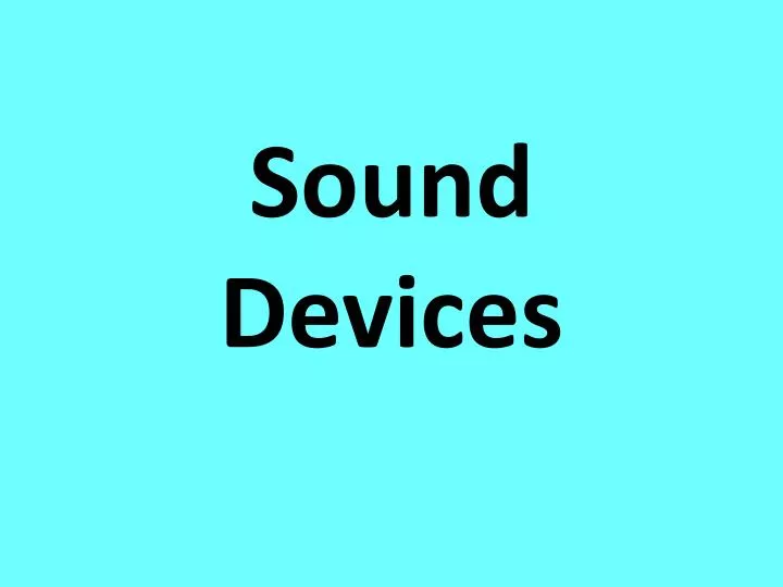 sound devices