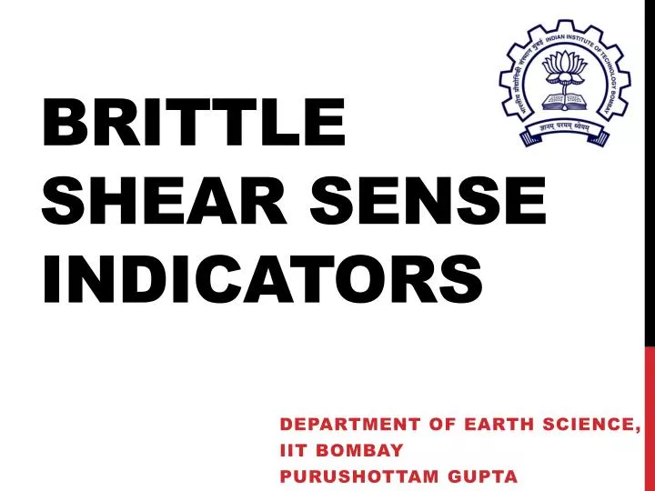 brittle shear sense indicators