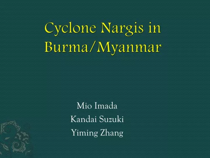 cyclone nargis in burma myanmar