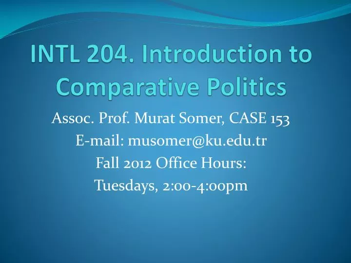 intl 204 introduction to comparative politics