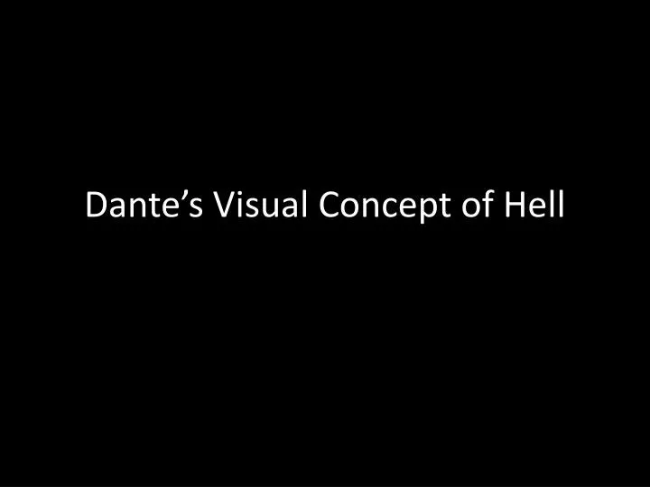 dante s visual concept of hell