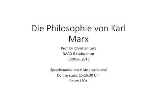 Die Philosophie von Karl Marx