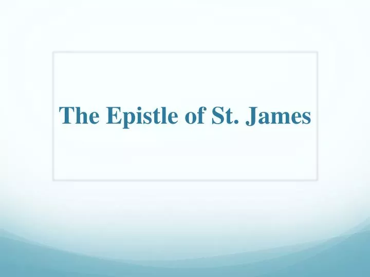 the epistle of st james