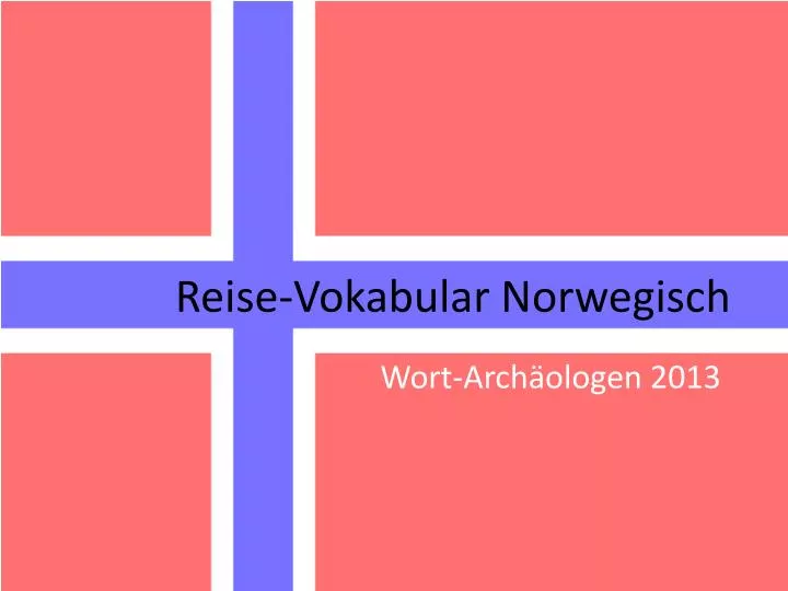 reise vokabular norwegisch