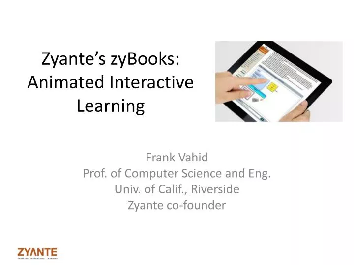 zyante s zybooks animated interactive learning