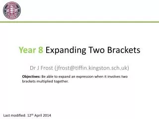 Year 8 Expanding Two Brackets