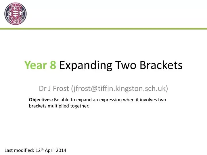 year 8 expanding two brackets